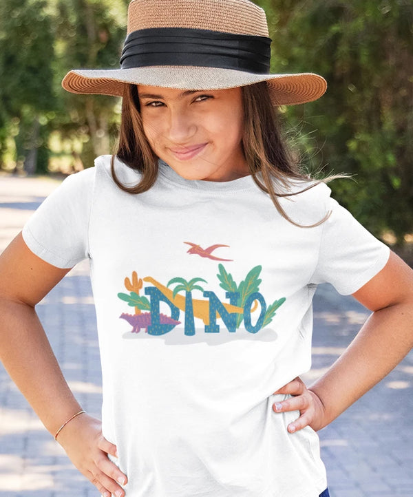 Dino - Girl's Half Sleeve T-shirt