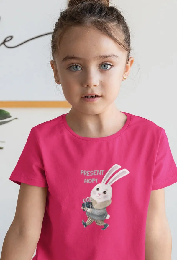 Present Hop- Girl's Half Sleeve T-shirt