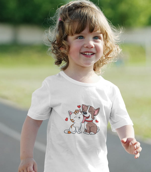 Pet love- Girl's Half Sleeve T-shirt