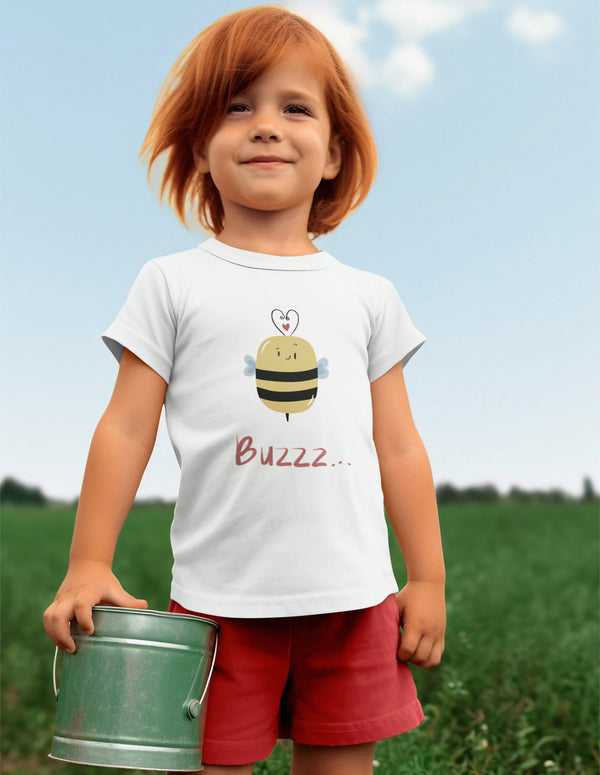 Buzzing bee- Girl's Half Sleeve T-shirt