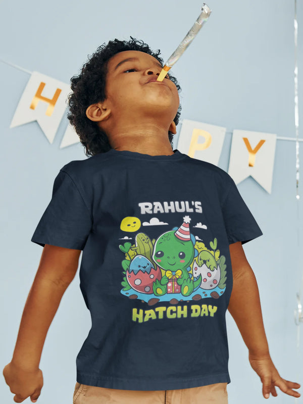 Happy Hatchy day- Boy's Personalized Tee