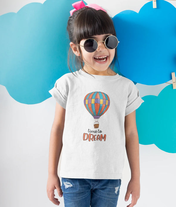 Time to dream- Girl's Half Sleeve T-shirt