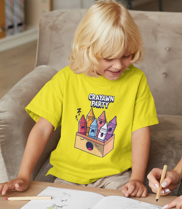 Crayawn Party- Boy's Half Sleeve T-shirt
