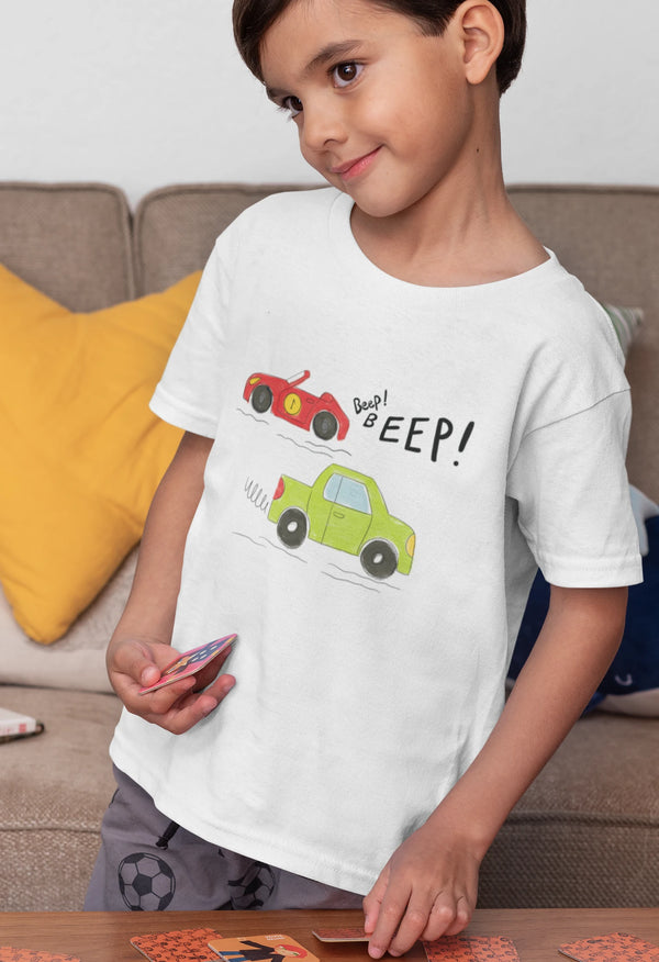 Vehicles- Boy's Half Sleeve T-shirt