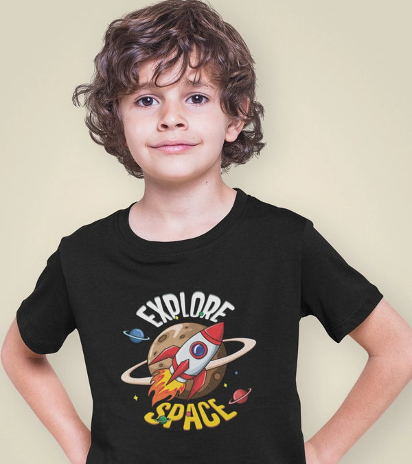 Explore Space- Boy's Half Sleeve T-shirt