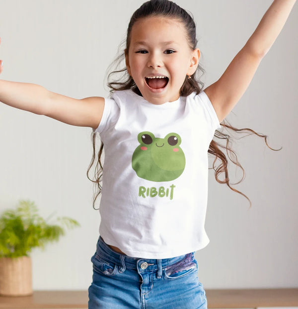 Ribbit - Girl's Half Sleeve T-shirt